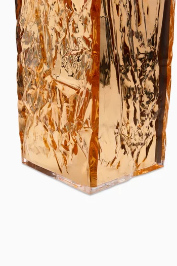 Crushed Ice Mirror Vase in Acrylic