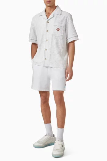 Towelling Monogram Shirt in Cotton Blend