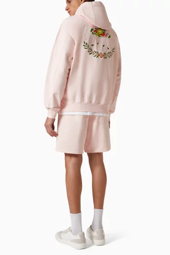 x Ladurée Embroidered Hoodie in Loopback Cotton