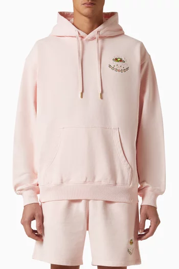 x Ladurée Embroidered Hoodie in Loopback Cotton