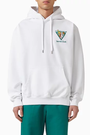 Tennis Club Icon Pyramid Hoodie in Organic Cotton