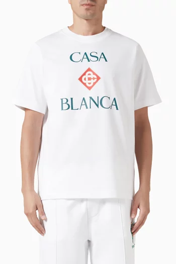 Casablanca Diamond Logo Short Sleeve T-Shirt