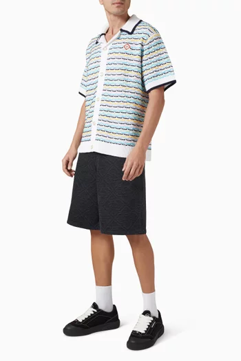 Crochet Tuck Stitch Short Sleeve Shirt