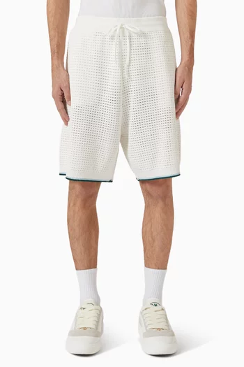 Palm Tree Emblem Shorts in Crochet