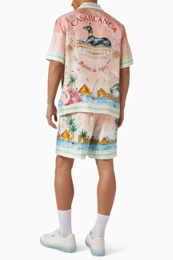 Ethereal Cuban Collar Shirt in Silk
