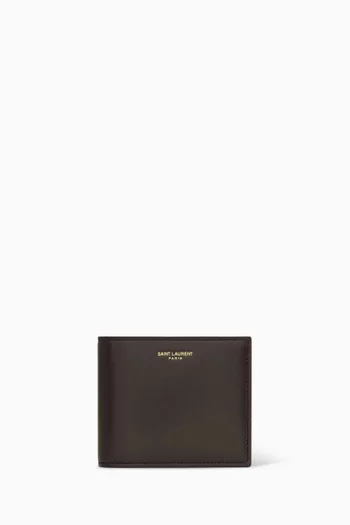 East/West Wallet in Smooth Leather