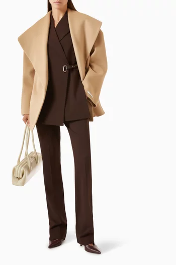 Sleeveless Buttoned Blazer in Twill