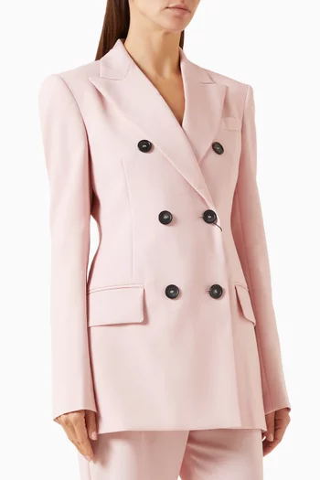 Double-breasted Tailored Blazer in Wool