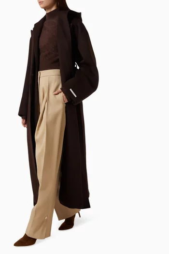 Vinci Pleated Wide-leg Pants in Gabardine