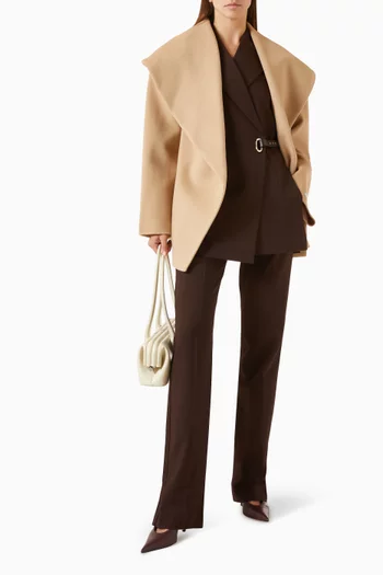 Belted Slim-fit Pants in Twill