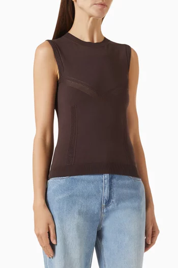Trompe L'oeil Top in Viscose-blend