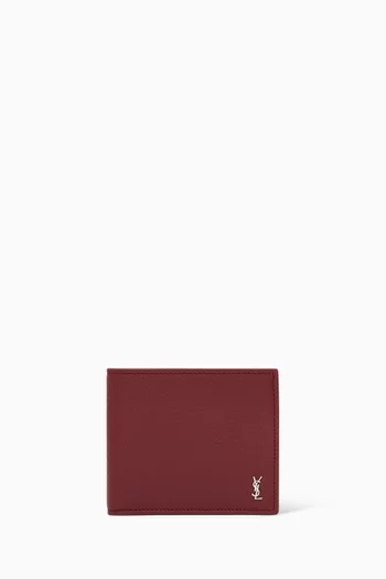 Tiny Cassandre East/West Wallet in Grained Leather