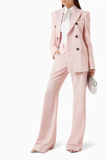 Embellished-collar Shirt in Cotton-poplin