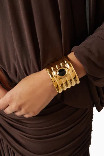 Clarke Cuff in 18kt Gold PVD-Plated Stainless Steel