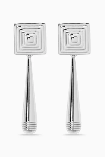 Iris Earrings in Silver PVD-Plated Stainless Steel