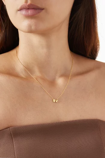 Bow Pendant Necklace in Gold Vermeil