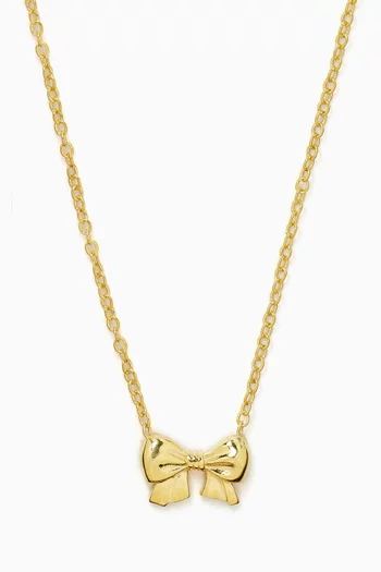 Bow Pendant Necklace in Gold Vermeil