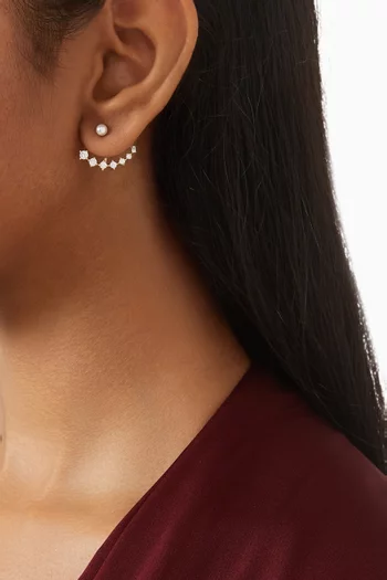 Crystal & Pearl Stud Earrings