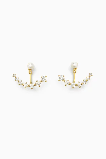 Crystal & Pearl Stud Earrings