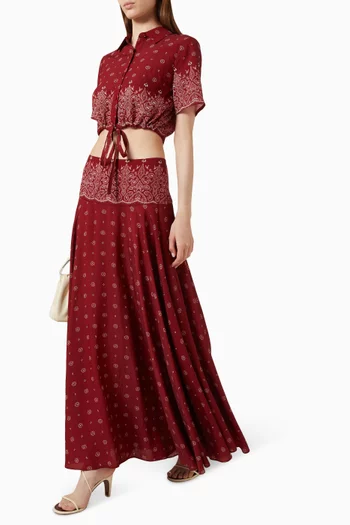 Rylie Bandana Maxi Skirt