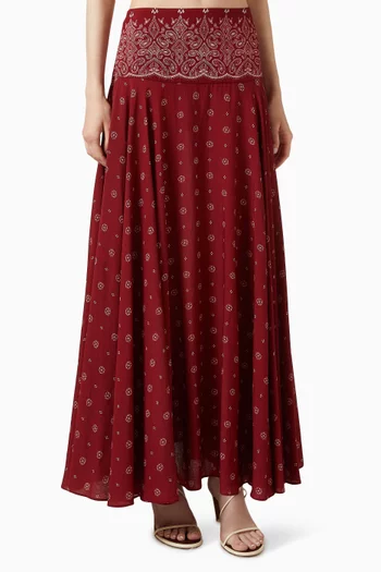 Rylie Bandana Maxi Skirt