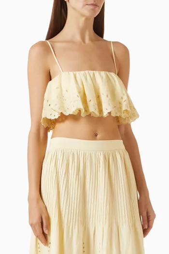 Kori Ruffle Neck Bustier Top