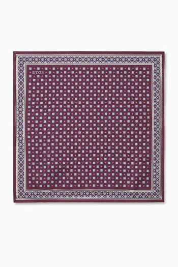 Floral Pocket Square in Silk Twill