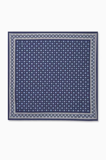 Floral Pocket Square in Silk Twill