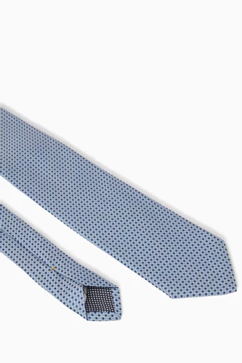 Micro Woven Tie in Silk