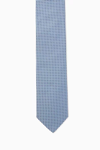 Micro Woven Tie in Silk