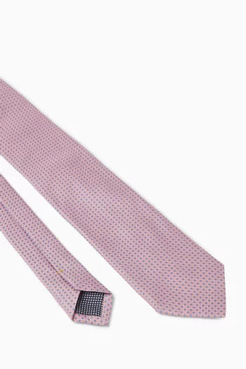 Micro Woven Tie in Silk