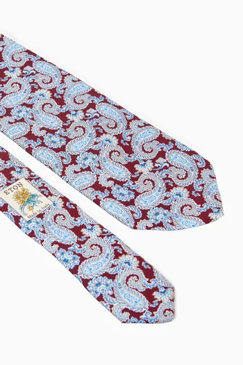 Paisley-print Tie in Silk