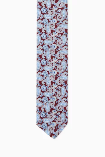 Paisley-print Tie in Silk