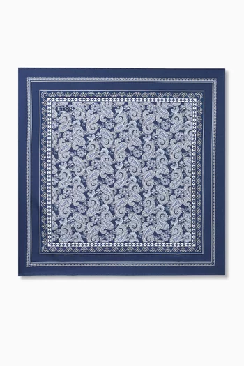 Paisley Pocket Square in Silk Twill