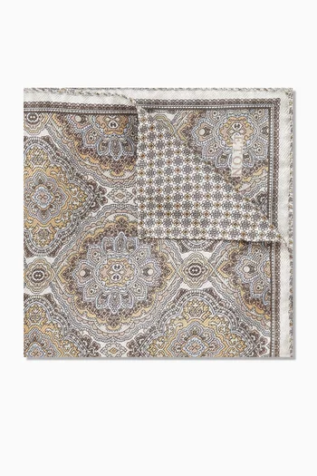Two-face Pocket Square in Silk