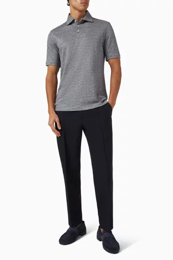 Polo Shirt in Cotton & Linen