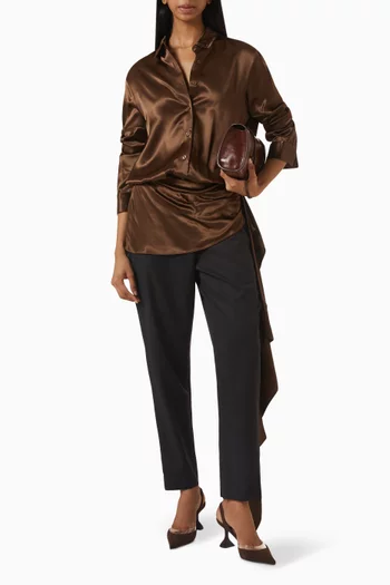 Shirt Bodysuit in Satin