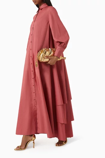 Layered Volume Shirt Dress