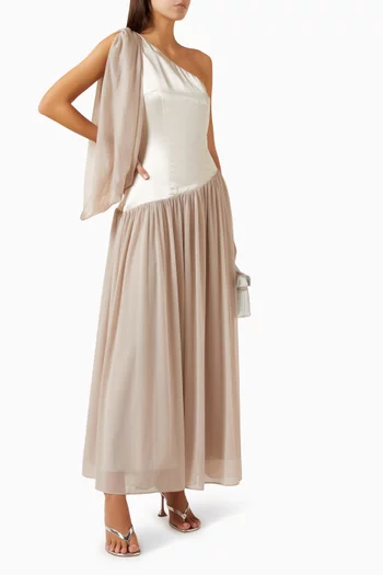 Gwen Draped One-shoulder Maxi Dress