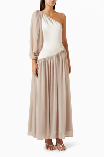 Gwen Draped One-shoulder Maxi Dress