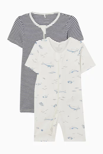 Short Rompers, Pack of 2