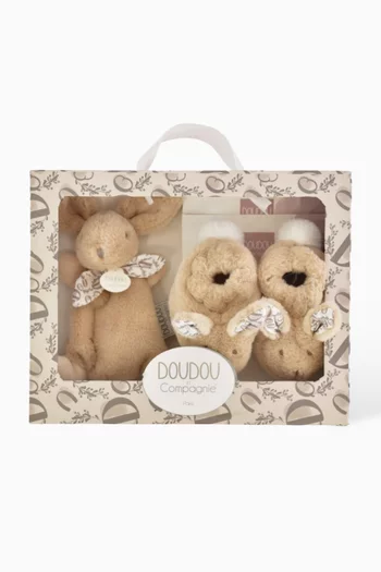 Booties & Plush Toy Gift Set