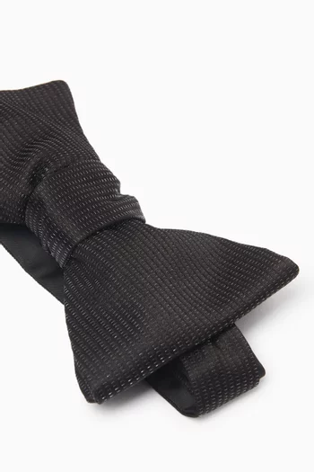 Ready-tied Micro-Woven Bow Tie in Silk