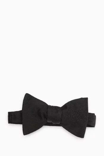 Ready-tied Micro-Woven Bow Tie in Silk