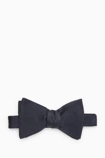 Ready-tied Micro-Woven Bow Tie in Silk