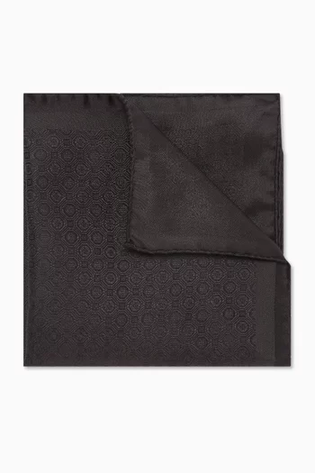 Medallion Pocket Square in Silk Twill