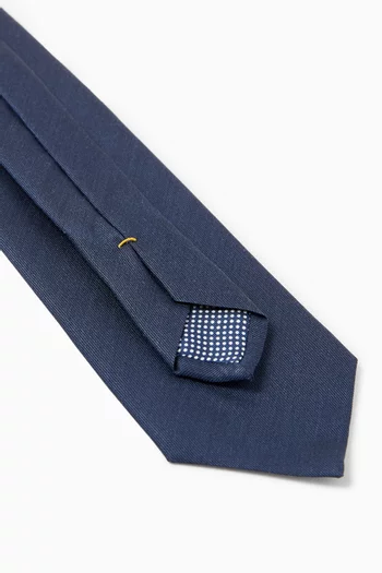 Woven Tie in Shantung Silk