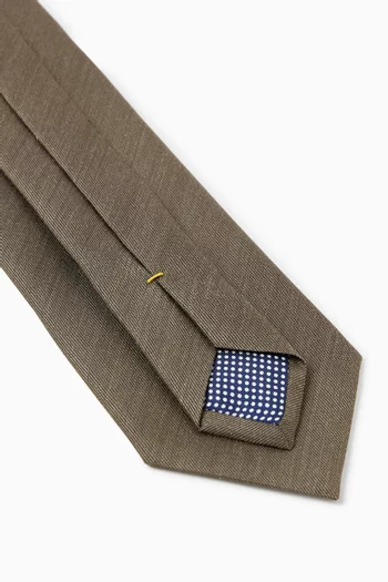 Woven Tie in Shantung Silk