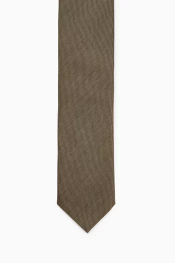 Woven Tie in Shantung Silk