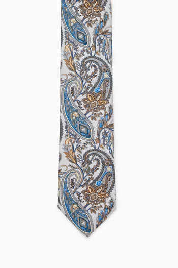 Paisley-print Tie in Silk